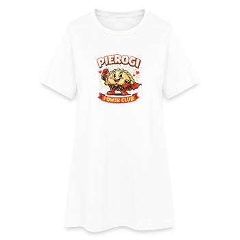 Power Club Dumplings - Frauen T-Shirt-Kleid - Weiß - Vorne