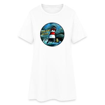 Seenotschaf-steife_brise - Frauen T-Shirt-Kleid - Weiß - Vorne