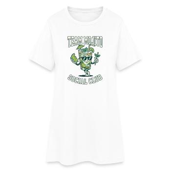 Barman de cocktails Mojito pour enterrement de vie de garçon - Robe T-shirt Femme - blanc - Devant