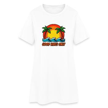 Vibes Palm Sunset - Women’s T-Shirt Dress - white - Front