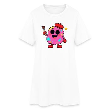 Artiste de Donuts Pop Palette - Robe T-shirt Femme - blanc - Devant