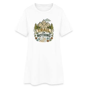 Randonnée - Aventure en plein air - Sentier ou rien - Robe T-shirt Femme - blanc - Devant