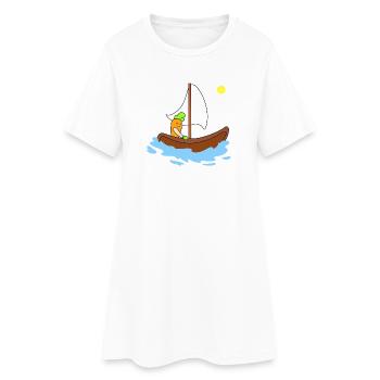 Mignonne navigation de carottes - Robe T-shirt Femme - blanc - Devant