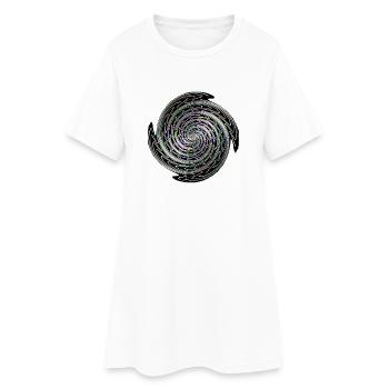 Spirale tourbillonnante de couleur - Robe T-shirt Femme - blanc - Devant