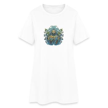 Poseidon Sea God Trident Design - Women’s T-Shirt Dress - white - Front