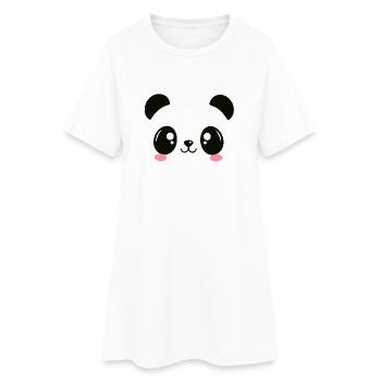 T-shirt Panda Mignon Style Kawaii - Robe T-shirt Femme - blanc - Devant