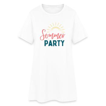 Summer Party Sunbeam Logo - Women’s T-Shirt Dress - white - Front