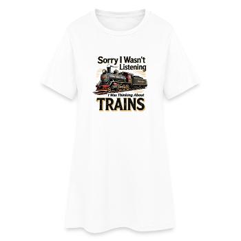 Train Dic Conception de locomotive - Robe T-shirt Femme - blanc - Devant