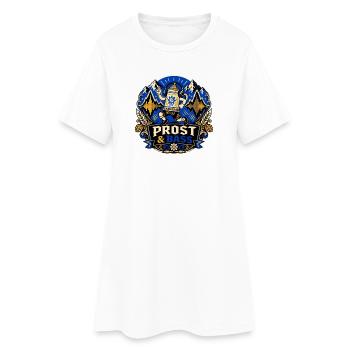 Beer mug with headphones – Music Festival - Women’s T-Shirt Dress - white - Front