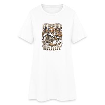 Founding Father Thomas Jefferson, July 4 - Women’s T-Shirt Dress - white - Front