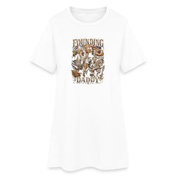 Founding Father Alexander Hamilton, July 4 - Women’s T-Shirt Dress - white - Front