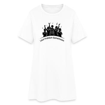 Kinderchor Laut Fröhlich Gemeinsam für Chorkinder - Frauen T-Shirt-Kleid - Weiß - Vorne