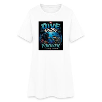 Amitié de plongée pour toujours - Robe T-shirt Femme - blanc - Devant
