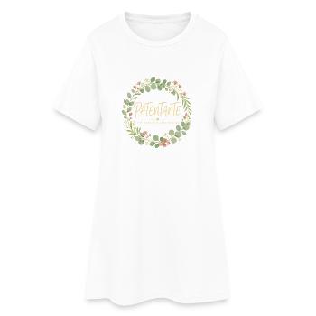 Patentante Eukalyptus Kranz - Frauen T-Shirt-Kleid - Weiß - Vorne