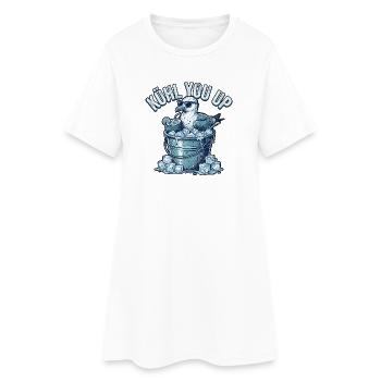 Mouette fraîche sur glace - Robe T-shirt Femme - blanc - Devant