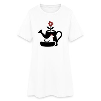 Graphique graphique de nid de poulet en arrosoir - Robe T-shirt Femme - blanc - Devant