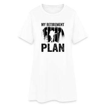 Plan de retraite de randonnée Randonneur retraité drôle - Robe T-shirt Femme - blanc - Devant