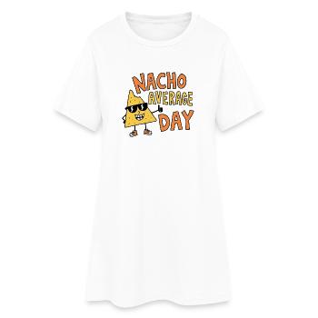 Nacho Journée moyenne Jeu de mots comique sur la cuisine mexicaine - Robe T-shirt Femme - blanc - Devant