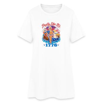 Celebrate like in 1776 – Thomas Jefferson, Jul 4 - Women’s T-Shirt Dress - white - Front