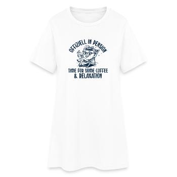 Officially retired, time for coffee - Women’s T-Shirt Dress - white - Front