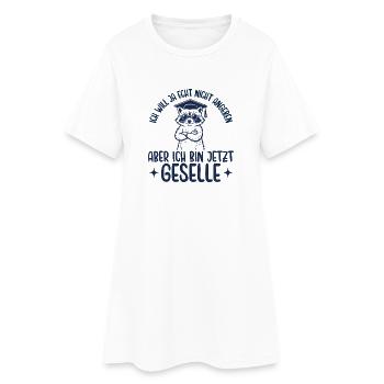 Geselle Will ja nicht angeben Ausbildung bestanden - Frauen T-Shirt-Kleid - Weiß - Vorne