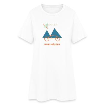 Rouler hors réseau - Robe T-shirt Femme - blanc - Devant