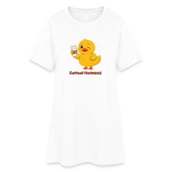 Ente Kaffee Natuerlich - Frauen T-Shirt-Kleid - Weiß - Vorne
