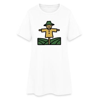 Scarecrow Field Icon - Women’s T-Shirt Dress - white - Front