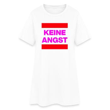 KEINE ANGST NIE WIEDER IST JETZT PINK NO NZS & AFD - Frauen T-Shirt-Kleid - Weiß - Vorne