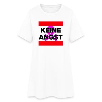KEINE ANGST NIE WIEDER IST JETZT SKULL PINK NO NZS - Frauen T-Shirt-Kleid - Weiß - Vorne