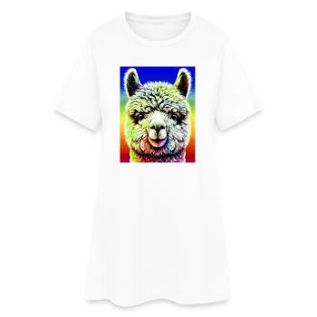 Alpaca - Women’s T-Shirt Dress - white - Front