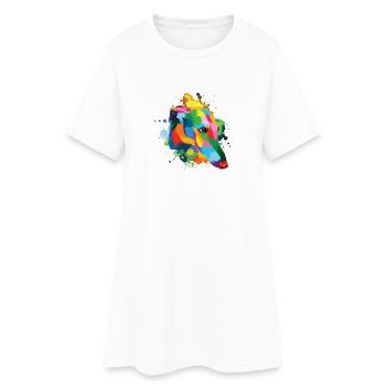 Greyhound Greyhound Lévrier rétro vintage - Robe T-shirt Femme - blanc - Devant