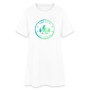 Adventure Hiking - Real guys go Hiking - Women’s T-Shirt Dress - white - Front
