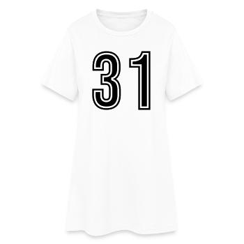 31 Number symbol - Women’s T-Shirt Dress - white - Front
