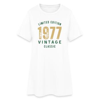 Édition limitée 1977 Vintage Classic Anniversaire - Robe T-shirt Femme - blanc - Devant