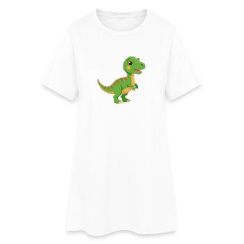 Baby t-rex - Women’s T-Shirt Dress - white - Front