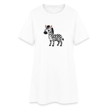 Bébé zèbre - Robe T-shirt Femme - blanc - Devant