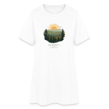 Hunsrück National Park | Vintage Landscape - Frauen T-Shirt-Kleid - Weiß - Vorne