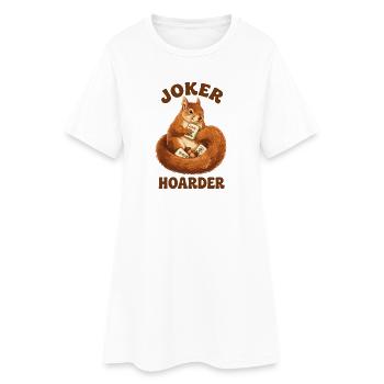 Mahjong Joker Hoarder Squirrel - Women’s T-Shirt Dress - white - Front