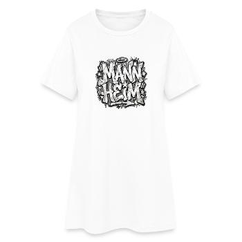 Mannheim Graffiti Hip Hop - Frauen T-Shirt-Kleid - Weiß - Vorne