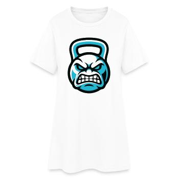 Kettlebell Devil Graphic - Women’s T-Shirt Dress - white - Front