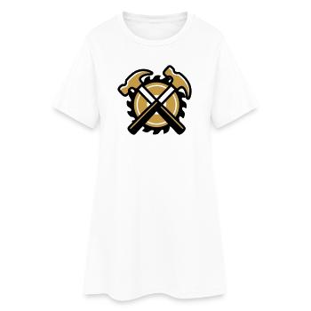 Blason du marteau artisan - Robe T-shirt Femme - blanc - Devant