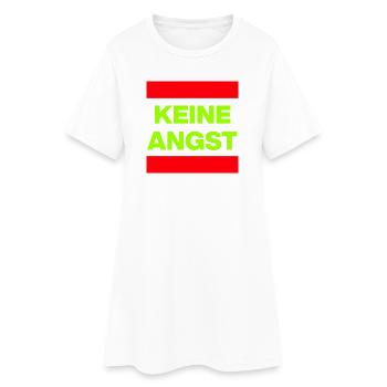 KEINE ANGST NIE WIEDER IST JETZT GRÜN NO NZS / AFD - Frauen T-Shirt-Kleid - Weiß - Vorne