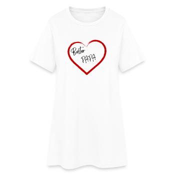 Bester Papa - Frauen T-Shirt-Kleid - Weiß - Vorne