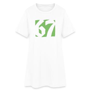 67 Minimal Streetwear Trend Design - Women’s T-Shirt Dress - white - Front