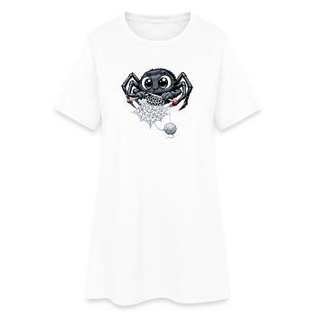 Araignée tricoteuse - Robe T-shirt Femme - blanc - Devant