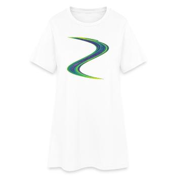 Glowing Drift – Strange Attractor - Women’s T-Shirt Dress - white - Front