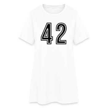 42 Symbole numérique - Robe T-shirt Femme - blanc - Devant