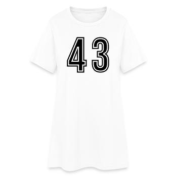 43 Number symbol - Women’s T-Shirt Dress - white - Front