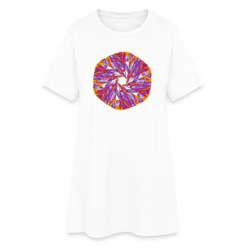 Glowing Star – Strange Attractor - Women’s T-Shirt Dress - white - Front
